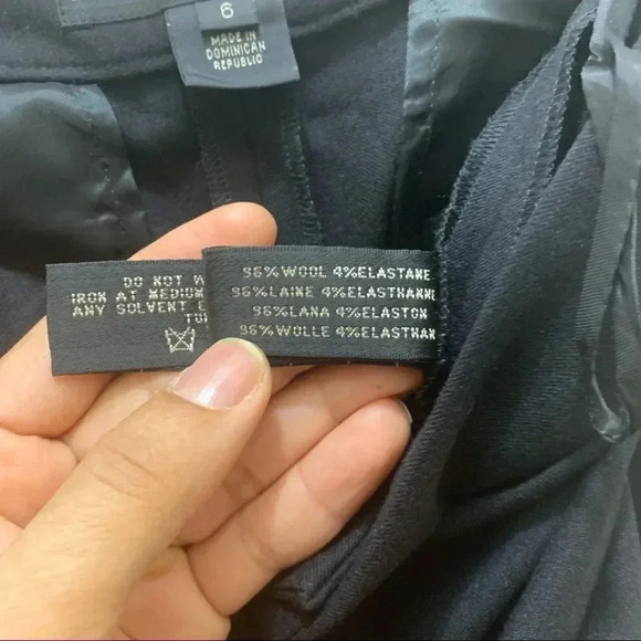 Ralph Lauren Black Label Dress Pants Cuff Hem Elastic Wool Blend Trouser - Picture 7 of 12